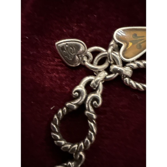Brighton Piccadilly Enbrace Life Hearts Enamel Charm Bracelet Toggle - Picture 7 of 8